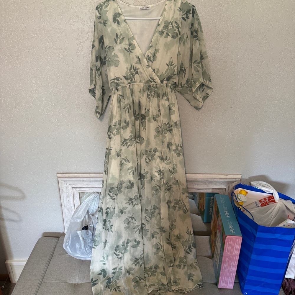 Baltic Born Green Floral Maxi Dress